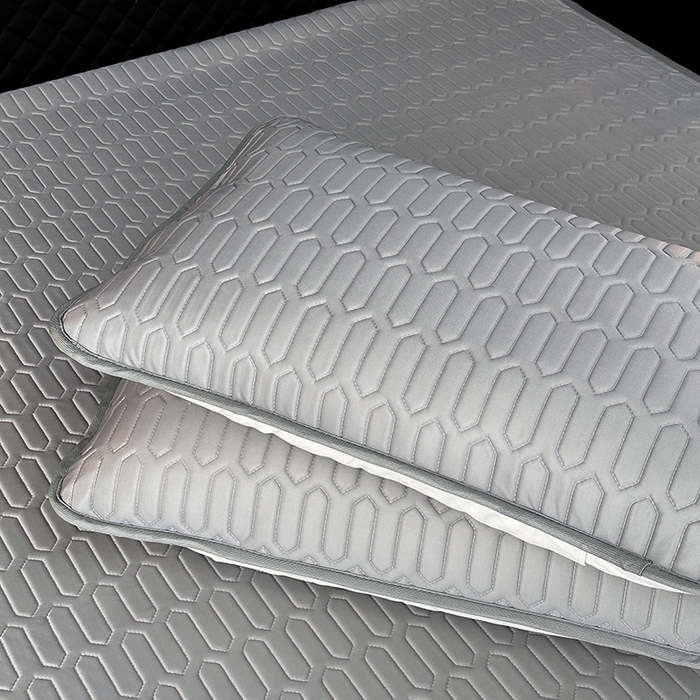 91家纺网 家纺一手货源 找家纺 七里香 2026春夏新款凉感丝数码印花乳胶凉席 纯色-深灰