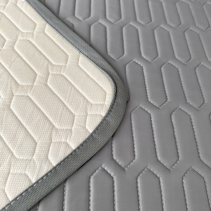 91家纺网 家纺一手货源 找家纺 七里香 2026春夏新款凉感丝数码印花乳胶凉席 纯色-深灰