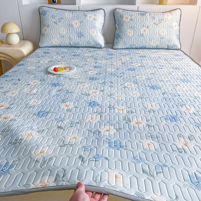 七里香 2026春夏新款凉感丝数码印花乳胶凉席 印花-花韵