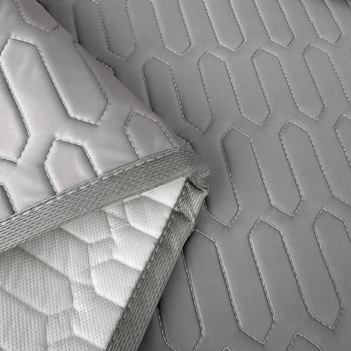 91家纺网 家纺一手货源 找家纺 七里香 2026春夏新款凉感丝数码印花乳胶凉席 纯色-深灰