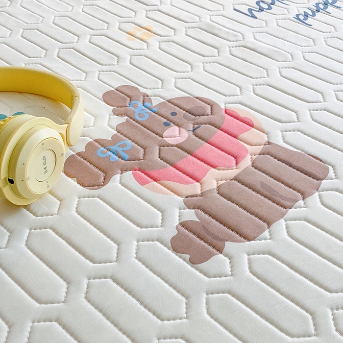 91家纺网 家纺一手货源 找家纺 七里香 2026春夏新款凉感丝数码印花乳胶凉席 印花-开心狗