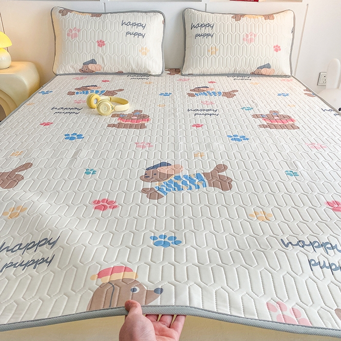 七里香 2026春夏新款凉感丝数码印花乳胶凉席 印花-开心狗