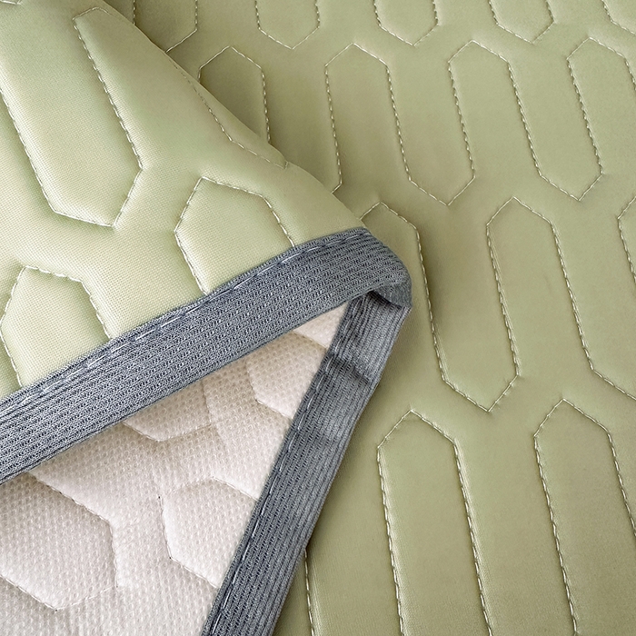 91家纺网 家纺一手货源 找家纺 七里香 2026春夏新款凉感丝数码印花乳胶凉席 纯色-黄绿