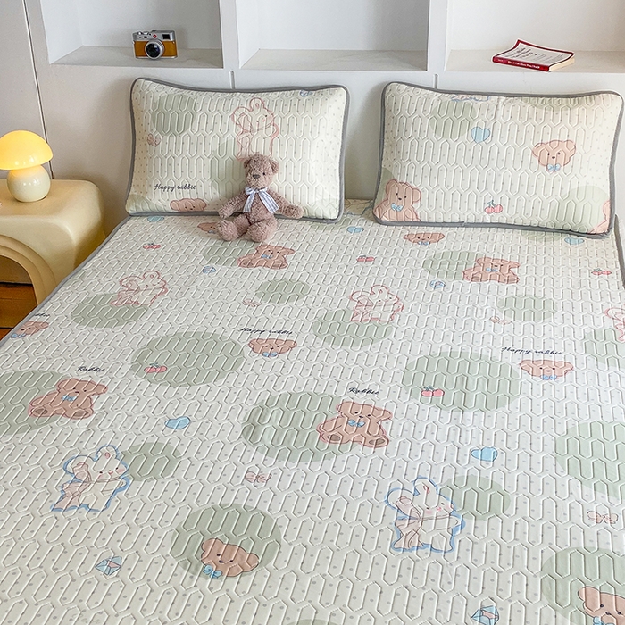 91家纺网 家纺一手货源 找家纺 七里香 2026春夏新款凉感丝数码印花乳胶凉席 印花-气球熊