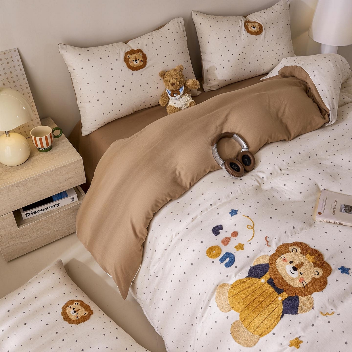 91家纺网 家纺一手货源 找家纺 宜家坊 2026新款A类全棉双层纱毛巾绣四件套 王者归来