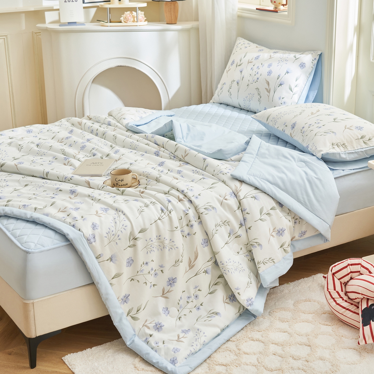 91家纺网 家纺一手货源 找家纺 （总）绒城 2026新款 12868全棉印花棉花夏被四件套 全棉夏被四件套新疆棉花被 - 经典系列