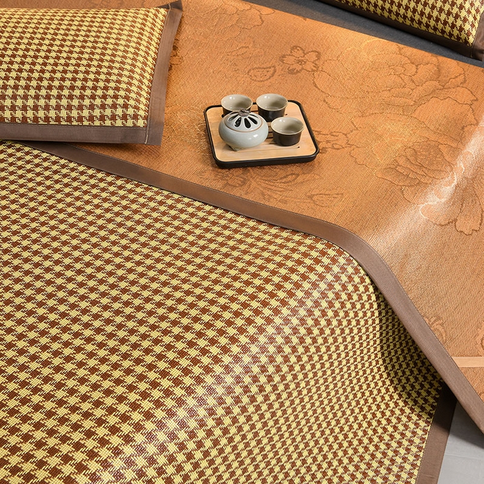 91家纺网 家纺一手货源 找家纺 （总）苏迪网销供货 2026年新款凉席全包双面藤席反面冰丝席