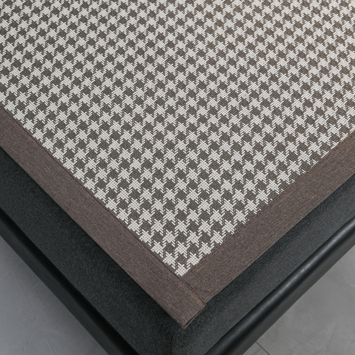 91家纺网 家纺一手货源 找家纺 苏迪网销供货 2026年新款凉席全包双面藤席反面冰丝席 千鸟格-灰