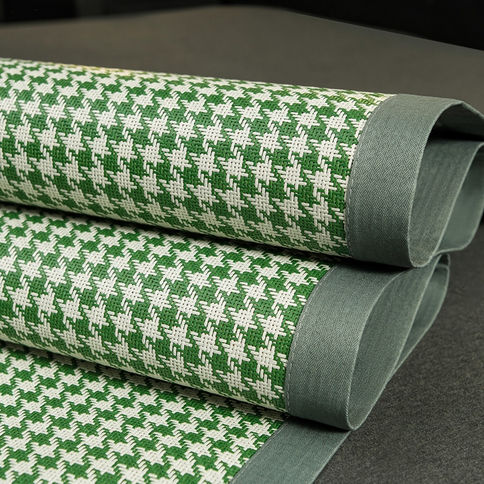 91家纺网 家纺一手货源 找家纺 苏迪网销供货 2026年新款凉席全包双面藤席反面冰丝席 千鸟格-绿