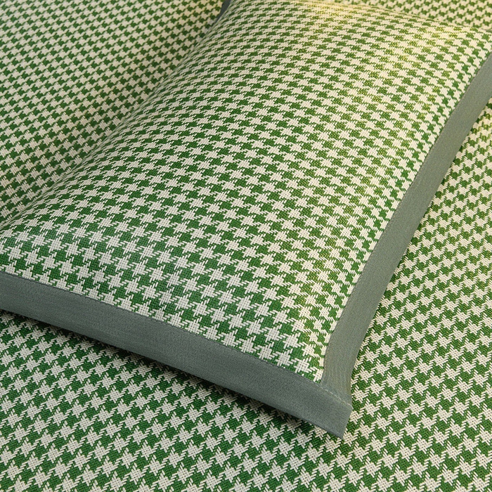 91家纺网 家纺一手货源 找家纺 苏迪网销供货 2026年新款凉席全包双面藤席反面冰丝席 千鸟格-绿