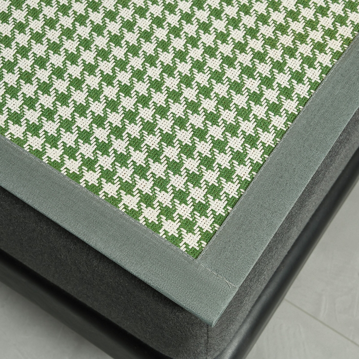 91家纺网 家纺一手货源 找家纺 苏迪网销供货 2026年新款凉席全包双面藤席反面冰丝席 千鸟格-绿