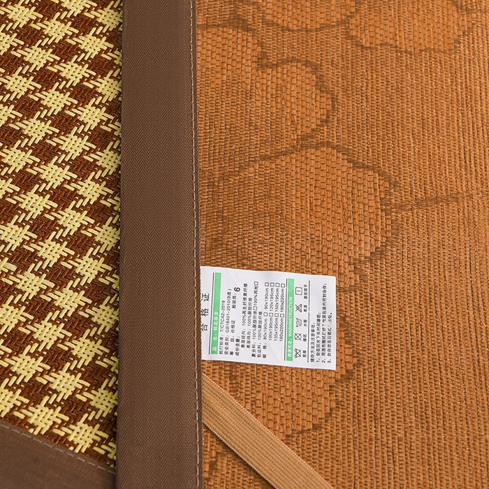 91家纺网 家纺一手货源 找家纺 苏迪网销供货 2026年新款凉席全包双面藤席反面冰丝席 千鸟格-棕