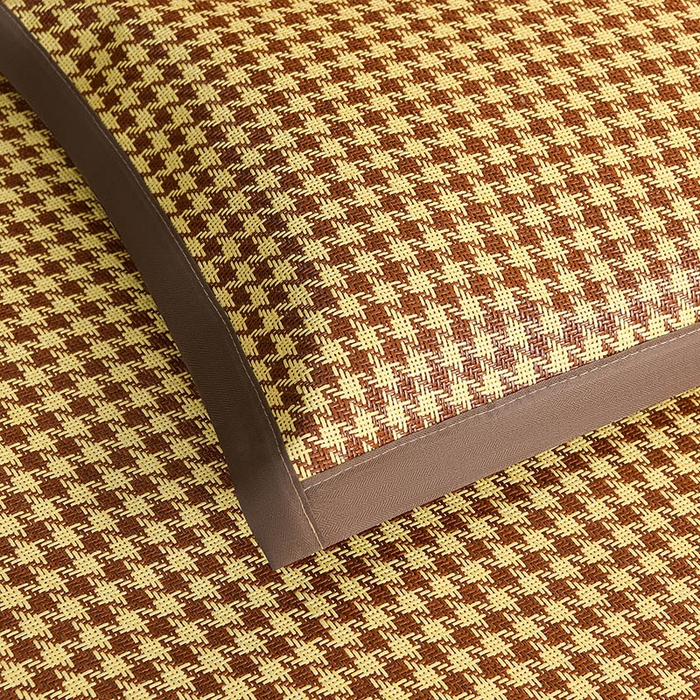 91家纺网 家纺一手货源 找家纺 苏迪网销供货 2026年新款凉席全包双面藤席反面冰丝席 千鸟格-棕