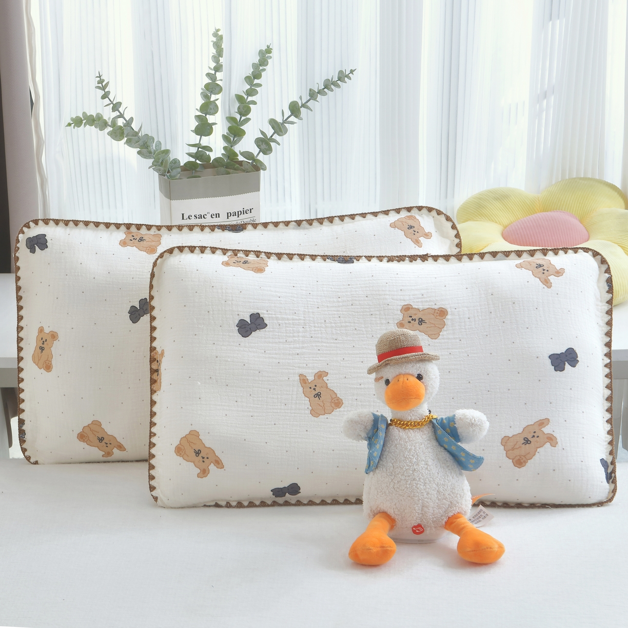 91家纺网 家纺一手货源 找家纺 （总）布凡家居 2026新款A类全棉皱皱纱儿童枕套