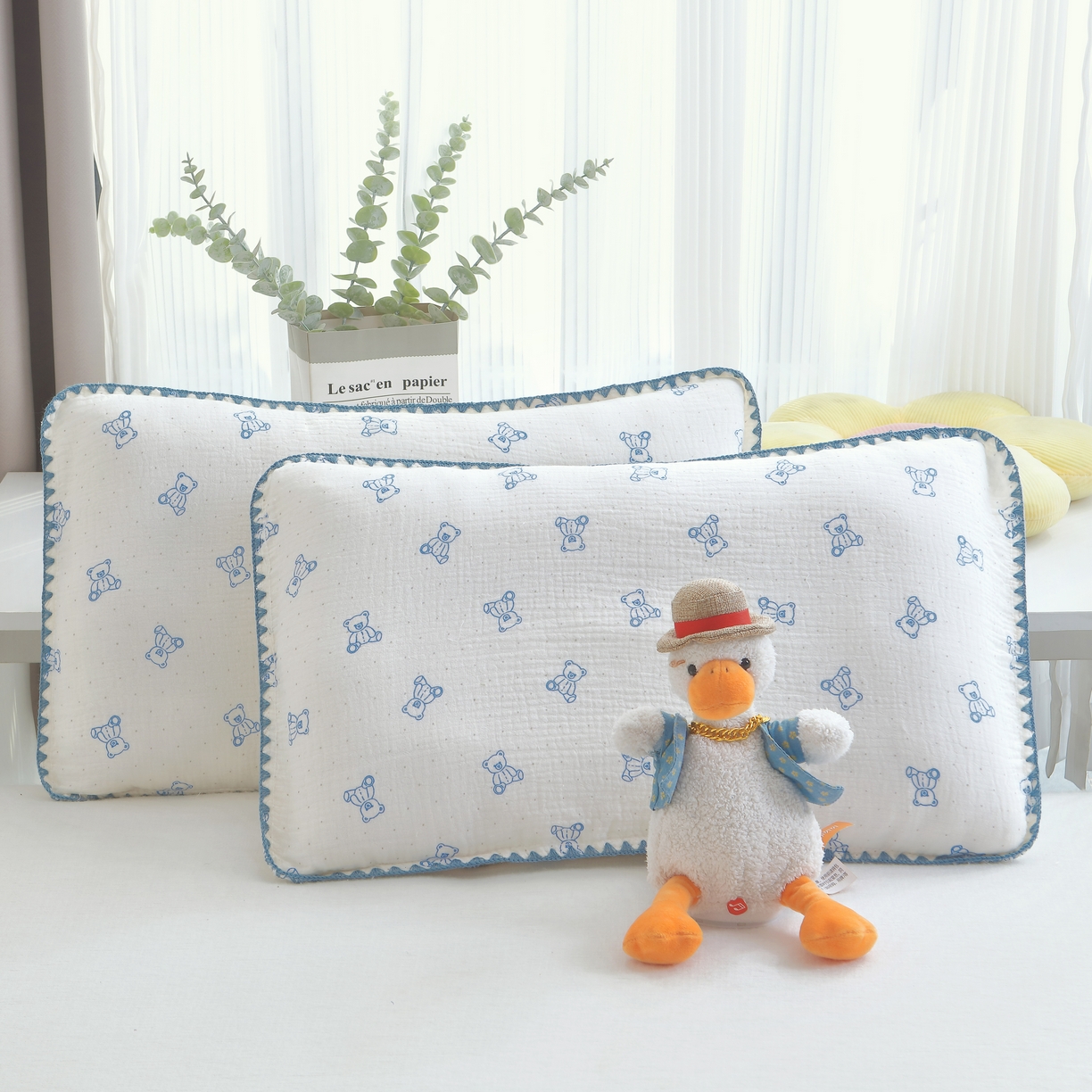 91家纺网 家纺一手货源 找家纺 （总）布凡家居 2026新款A类全棉皱皱纱儿童枕套