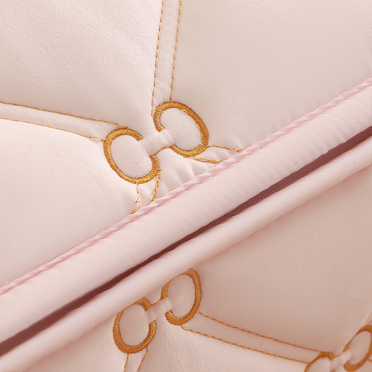 91家纺网 家纺一手货源 找家纺 云木里 2026新款绣花磨毛水洗棉六面全包床笠床垫保护套拉链床笠 床笠单件 刺绣款-浅桃色-五面夹棉