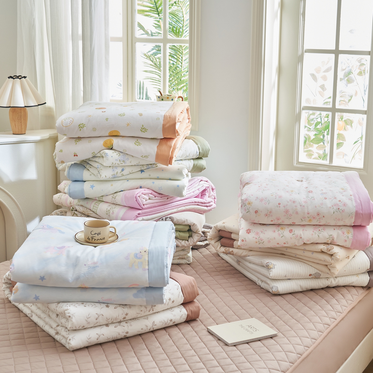 91家纺网 家纺一手货源 找家纺 （总）绒城 2026新款 12868全棉印花棉花夏被四件套 全棉夏被四件套新疆棉花被 - 经典系列