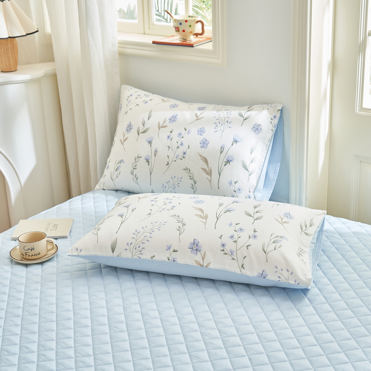 91家纺网 家纺一手货源 找家纺 绒城 2026新款 12868全棉印花棉花夏被四件套 全棉夏被四件套新疆棉花被 - 经典系列 清雅花香