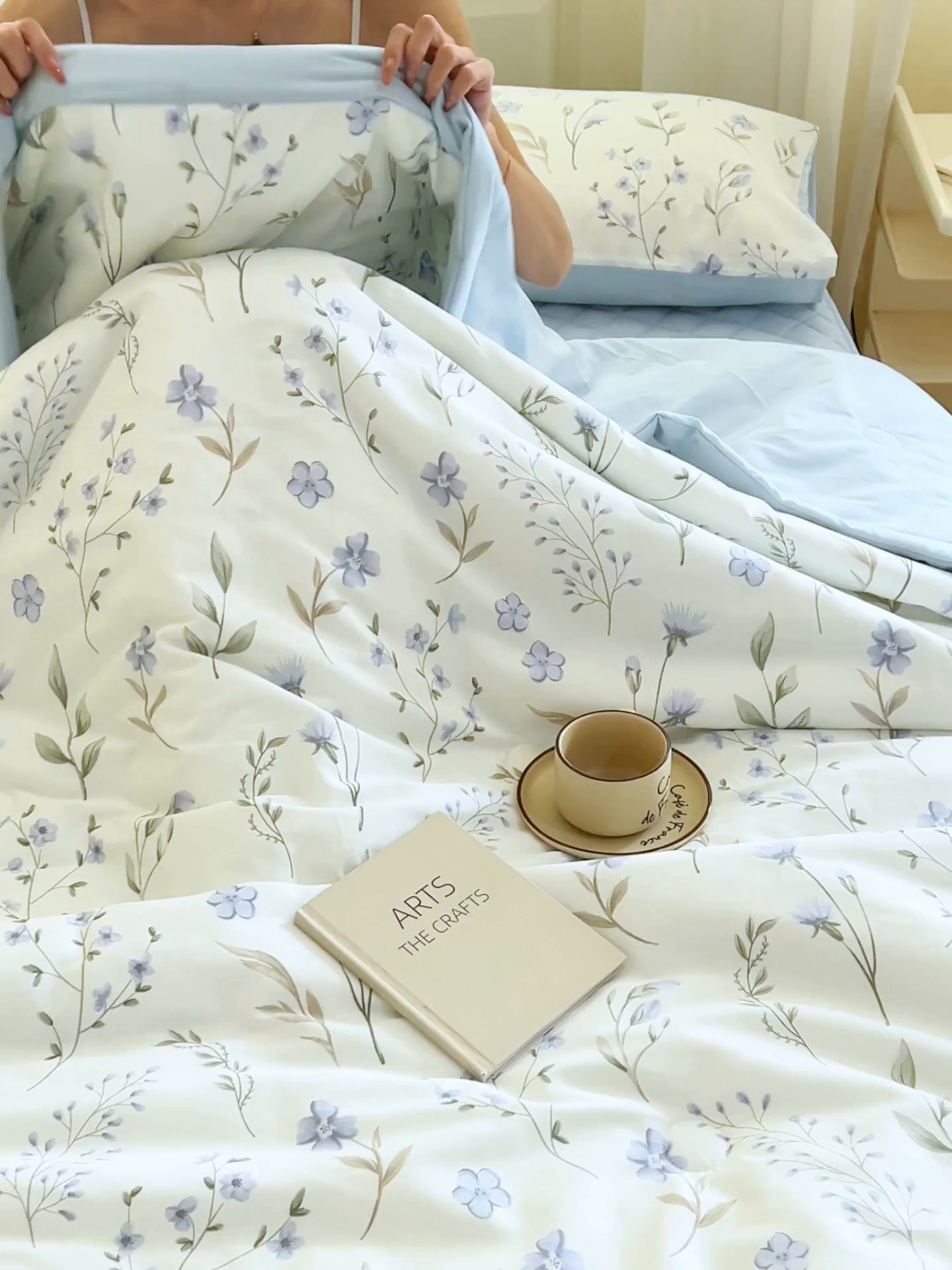 91家纺网 家纺一手货源 找家纺 绒城 2026新款 12868全棉印花棉花夏被四件套 全棉夏被四件套新疆棉花被 - 经典系列 清雅花香