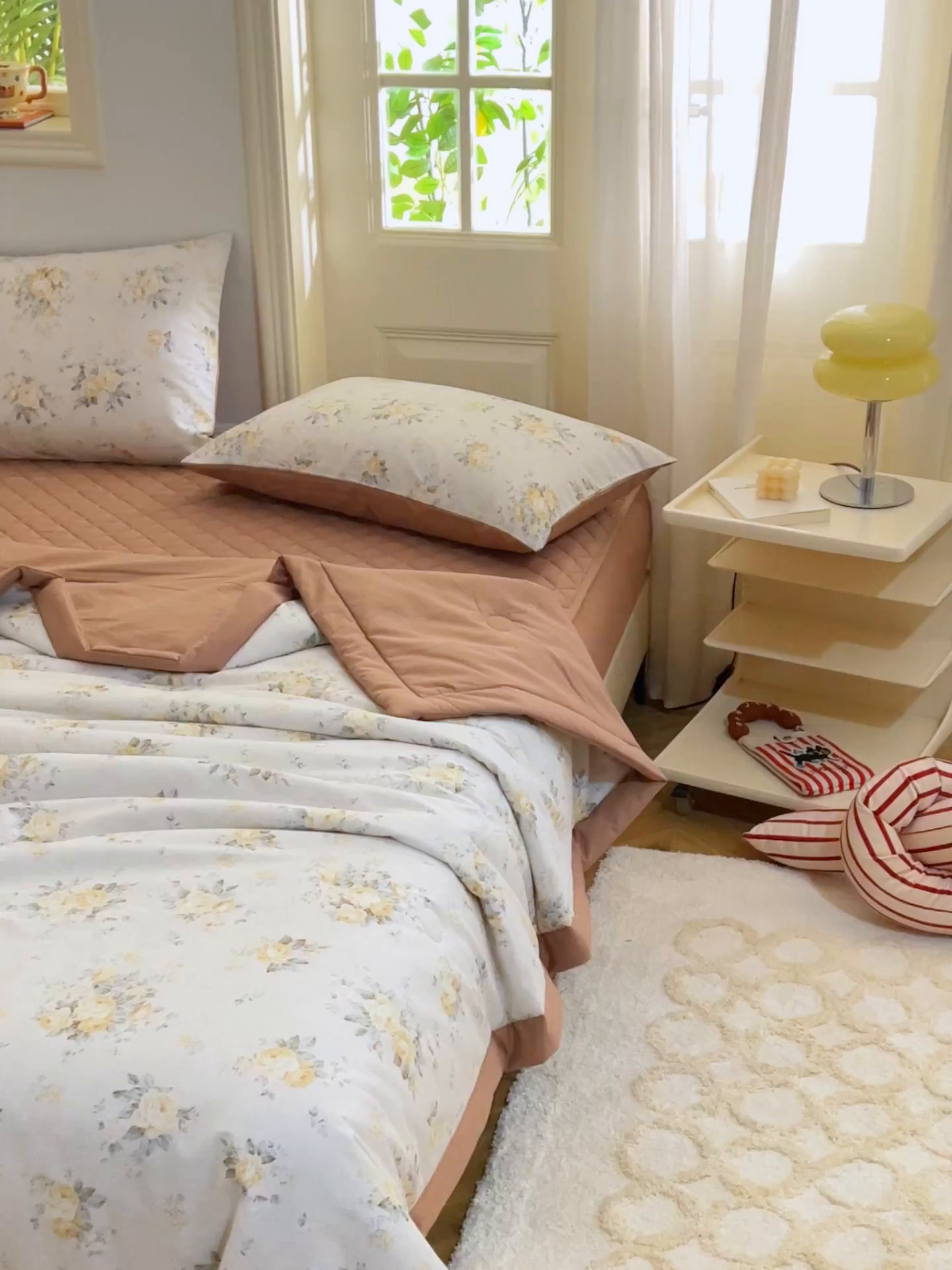 91家纺网 家纺一手货源 找家纺 绒城 2026新款 12868全棉印花棉花夏被四件套 全棉夏被四件套新疆棉花被 - 经典系列 焦糖玫瑰