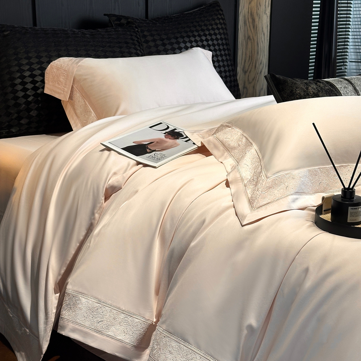 91家纺网 家纺一手货源 找家纺 （总）时亿家居 2026新款100s长绒棉全棉纯棉四件套-奥斯丁