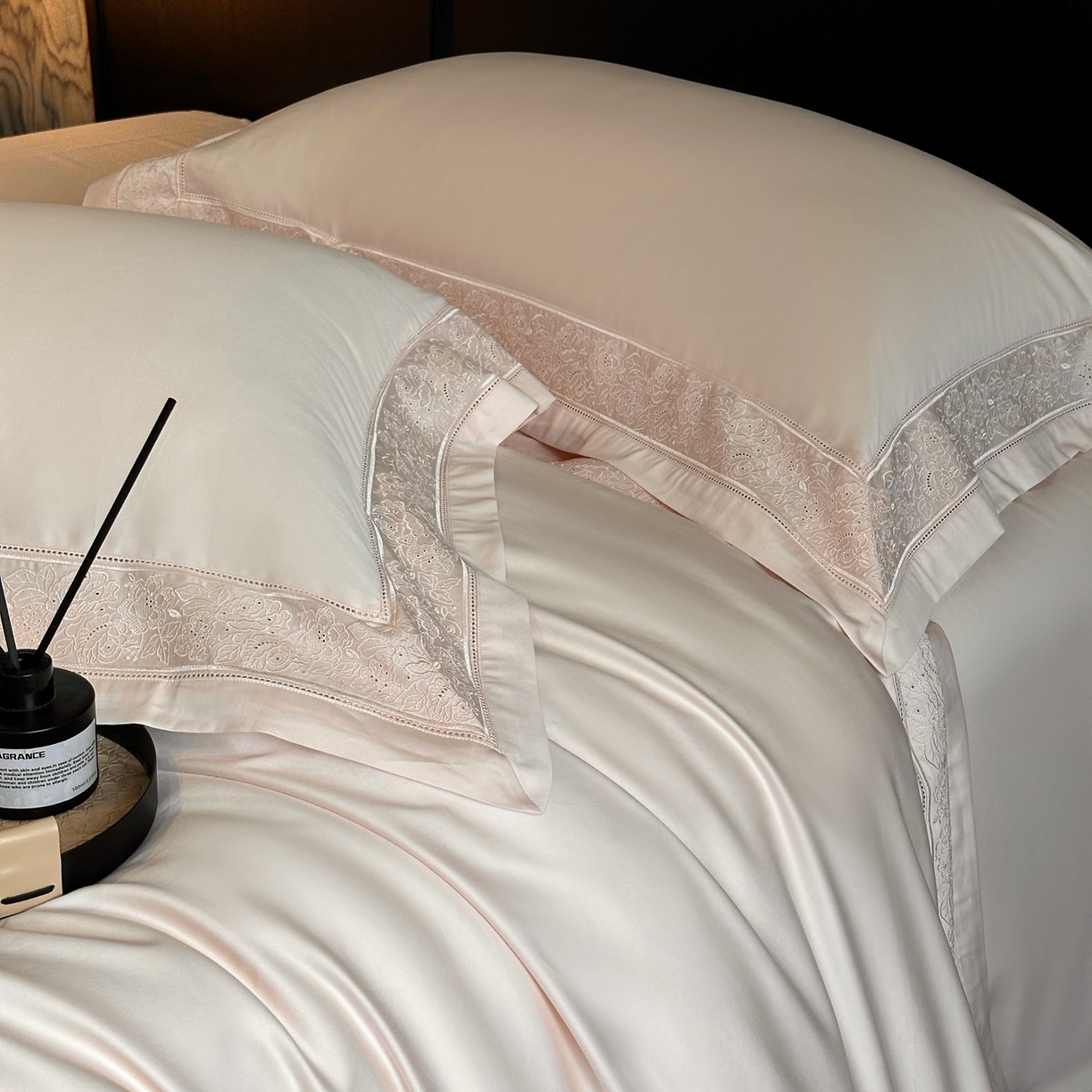 91家纺网 家纺一手货源 找家纺 时亿家居 2026新款100s长绒棉全棉纯棉四件套-奥斯丁 奥斯丁-初恋粉