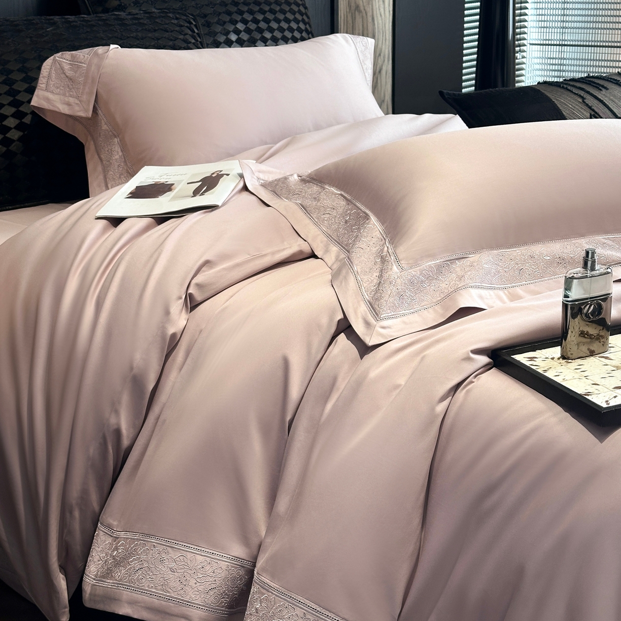 时亿家居 2026新款100s长绒棉全棉纯棉四件套-奥斯丁 奥斯丁-梦幻紫