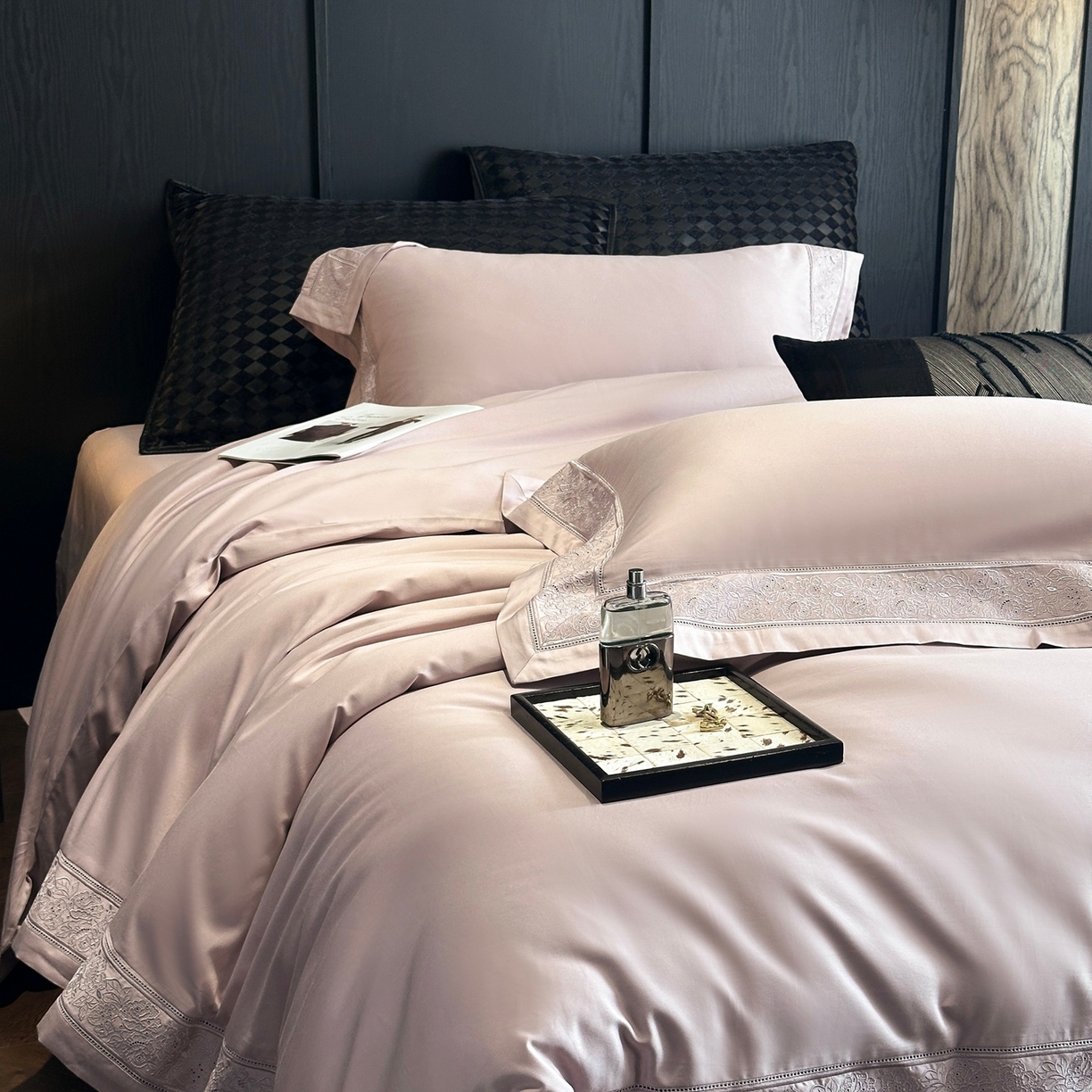 91家纺网 家纺一手货源 找家纺 时亿家居 2026新款100s长绒棉全棉纯棉四件套-奥斯丁 奥斯丁-梦幻紫