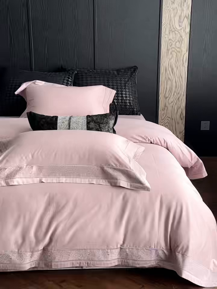 91家纺网 家纺一手货源 找家纺 时亿家居 2026新款100s长绒棉全棉纯棉四件套-奥斯丁 奥斯丁-梦幻紫