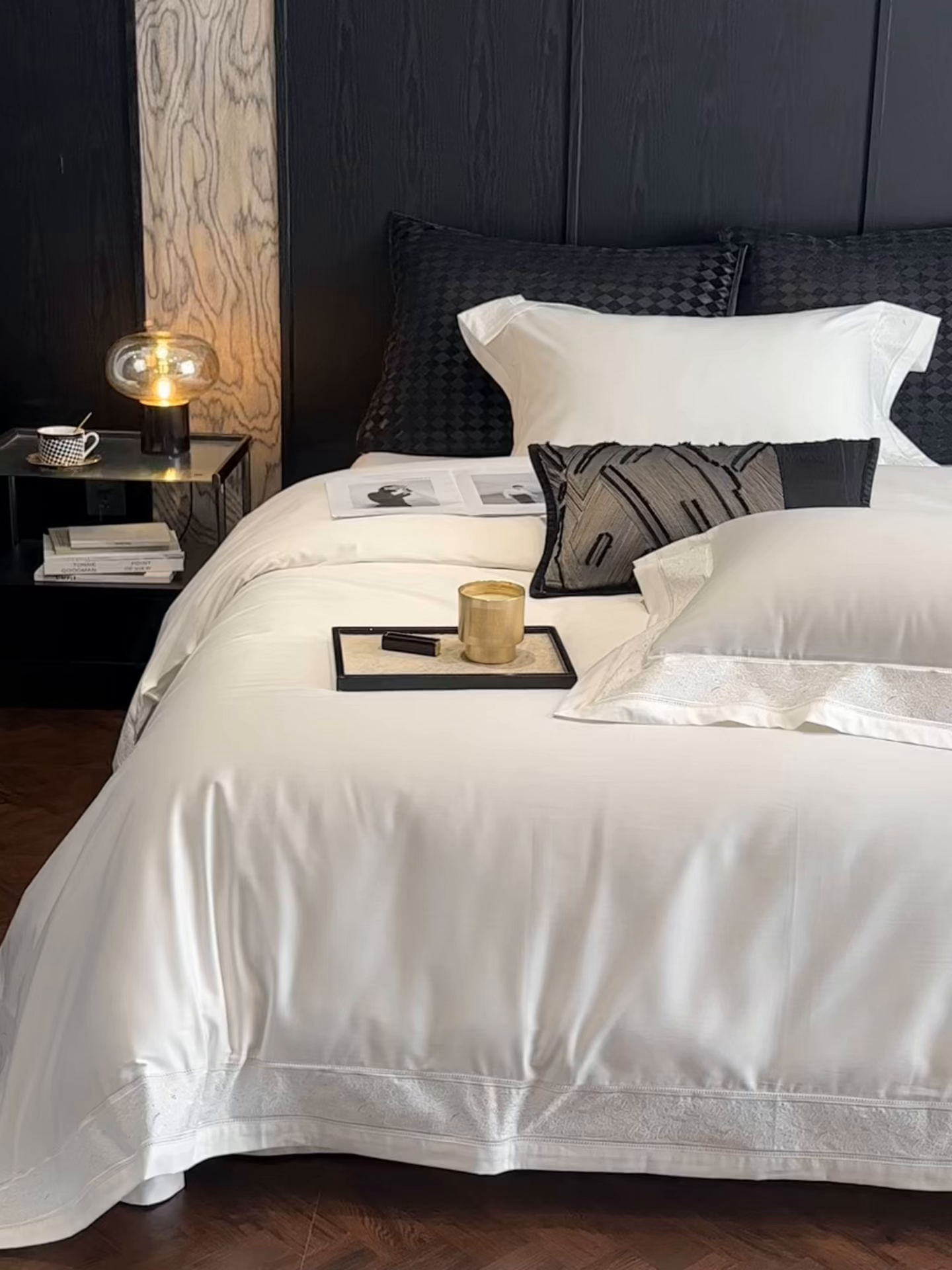 91家纺网 家纺一手货源 找家纺 时亿家居 2026新款100s长绒棉全棉纯棉四件套-奥斯丁 奥斯丁-本白