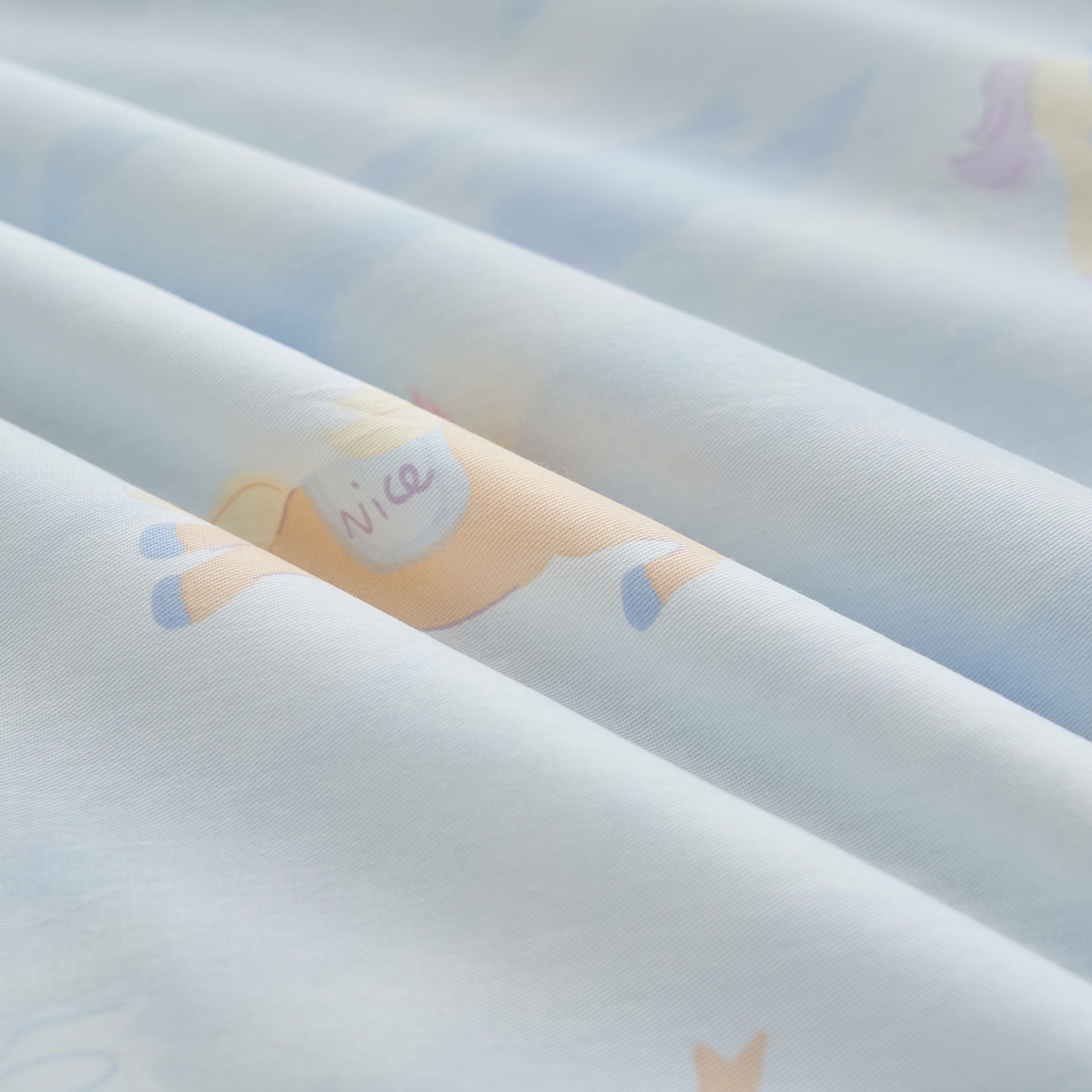 91家纺网 家纺一手货源 找家纺 绒城 2026新款 12868全棉印花棉花夏被四件套 全棉夏被四件套新疆棉花被 - 经典系列 梦幻小马