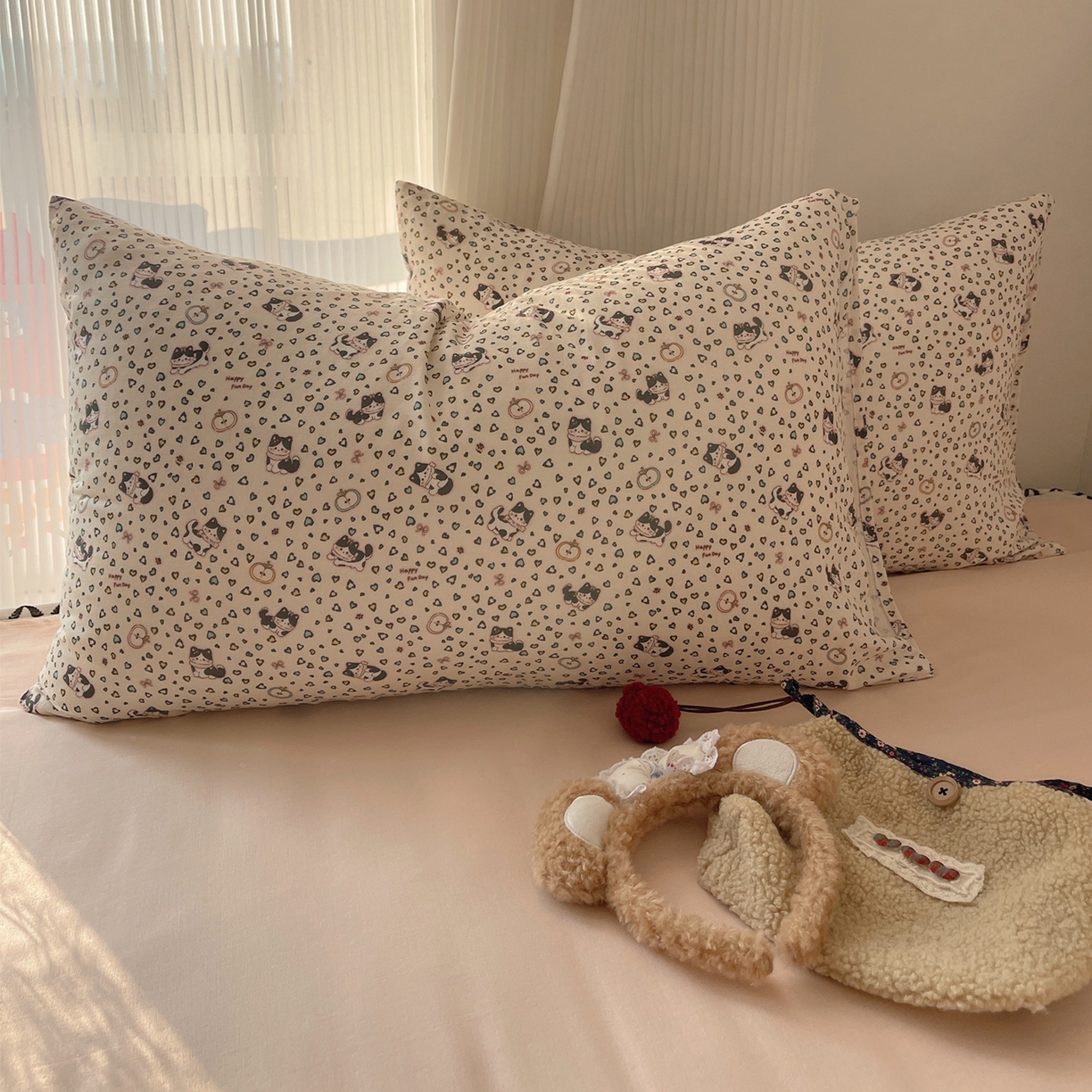 91家纺网 家纺一手货源 找家纺 （总）萝莉家纺 2026新款全棉双层纱四件套