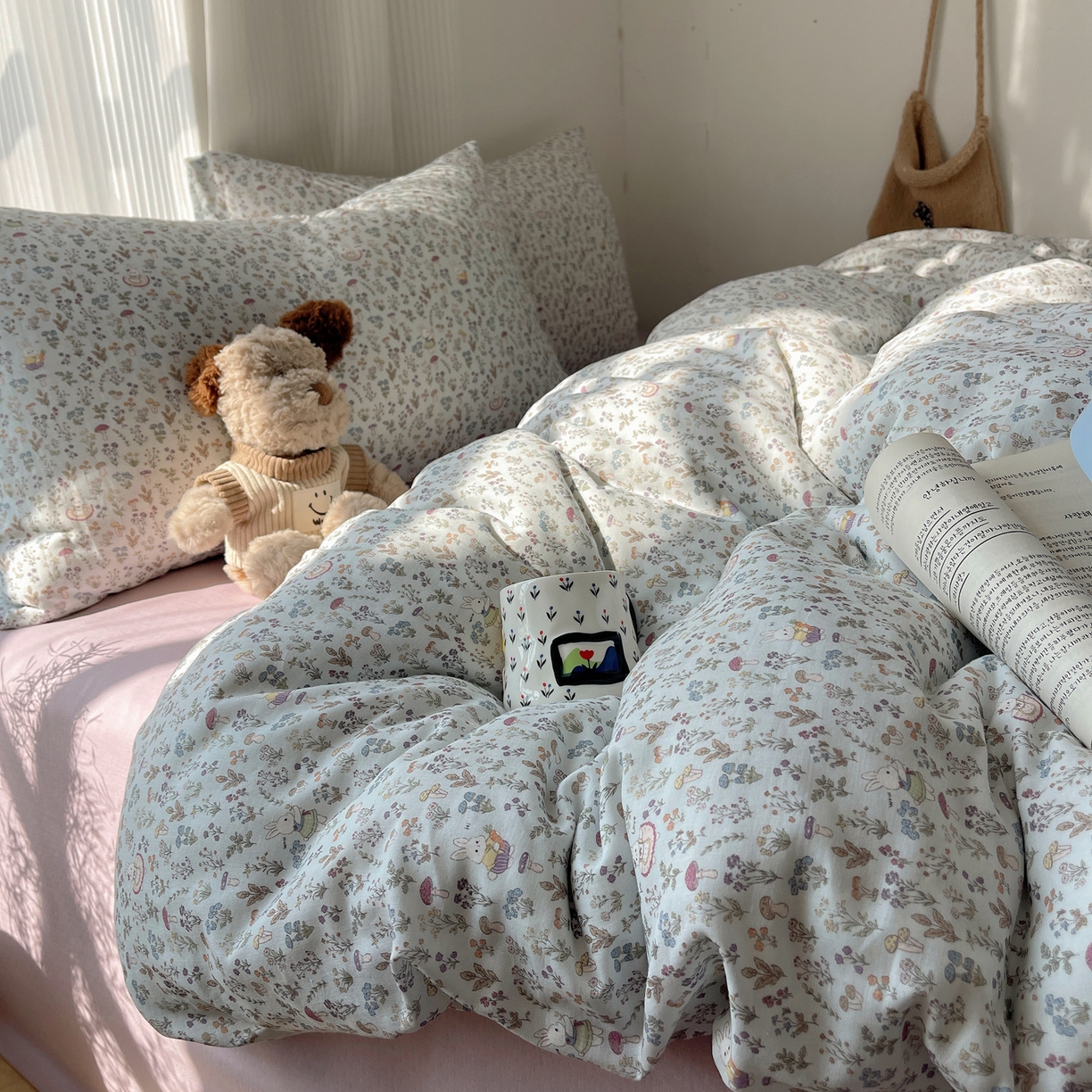 91家纺网 家纺一手货源 找家纺 （总）萝莉家纺 2026新款全棉双层纱四件套