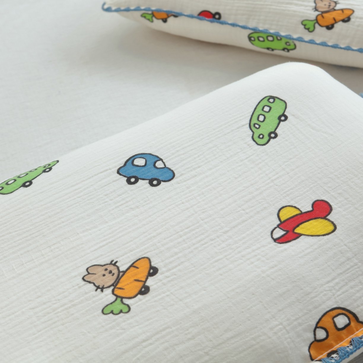 91家纺网 家纺一手货源 找家纺 （总）布凡家居 2026新款A类全棉皱皱纱儿童枕套