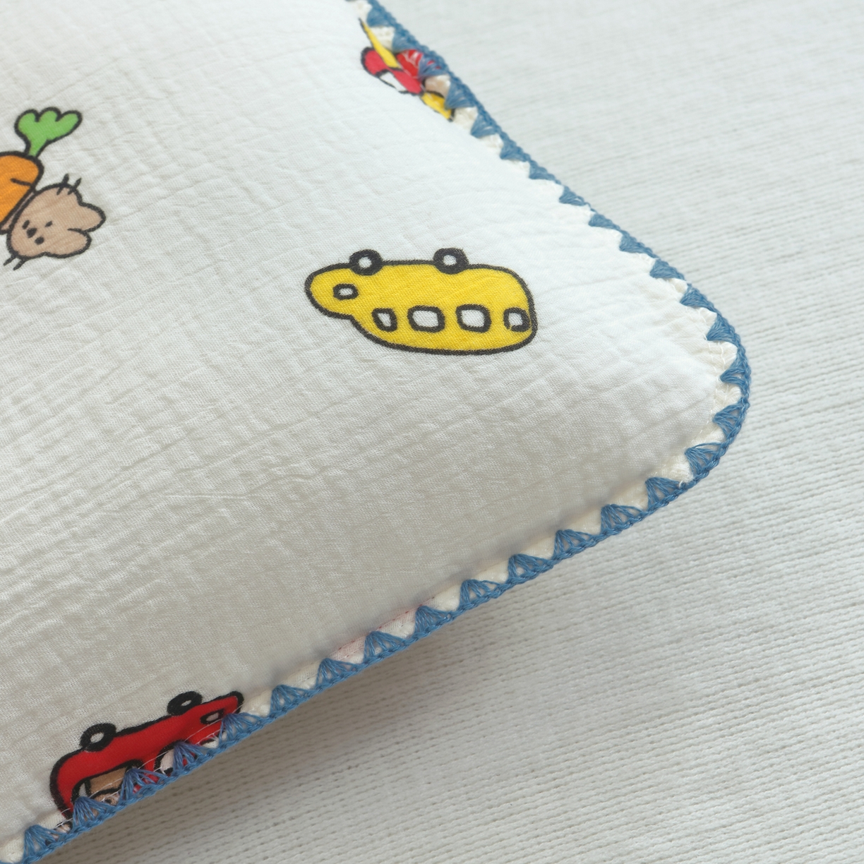 91家纺网 家纺一手货源 找家纺 （总）布凡家居 2026新款A类全棉皱皱纱儿童枕套