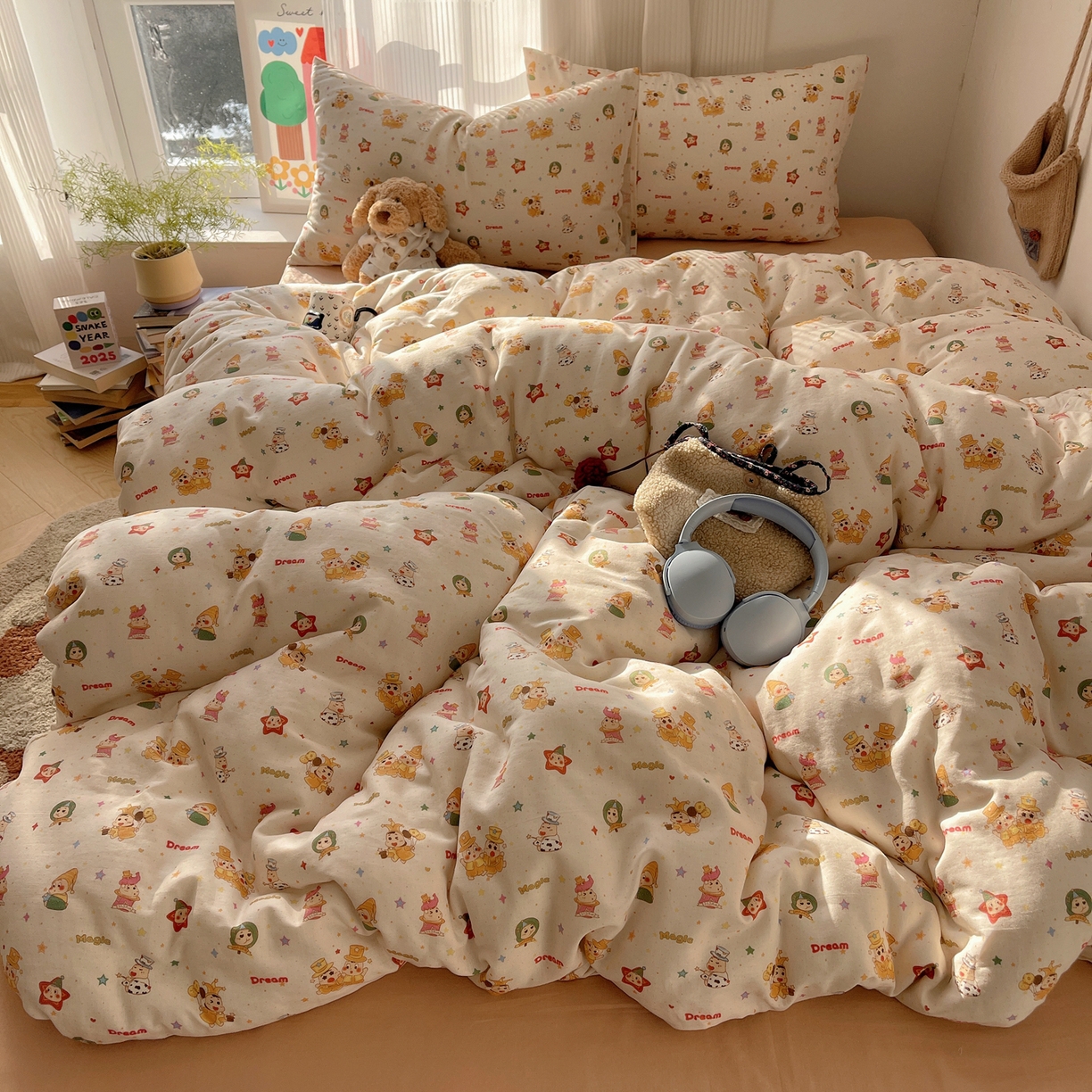 91家纺网 家纺一手货源 找家纺 萝莉家纺 2026新款全棉双层纱四件套 魔术的梦想