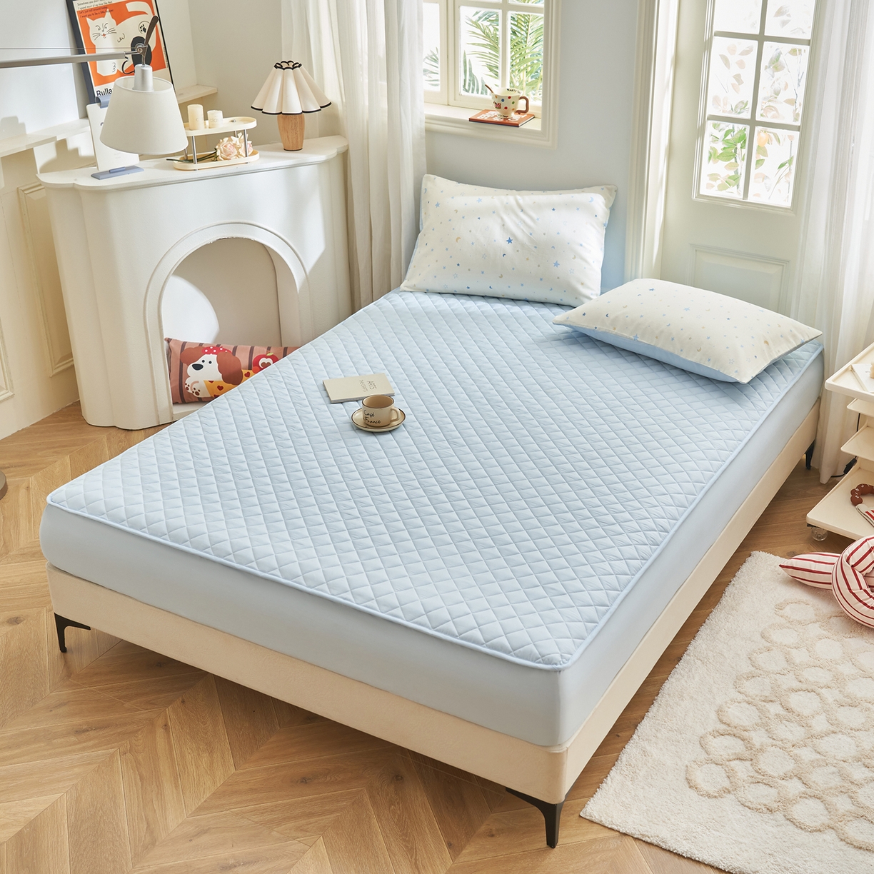 91家纺网 家纺一手货源 找家纺 绒城 2026新款 12868全棉印花棉花夏被四件套 全棉夏被四件套新疆棉花被 - 经典系列 星月传奇