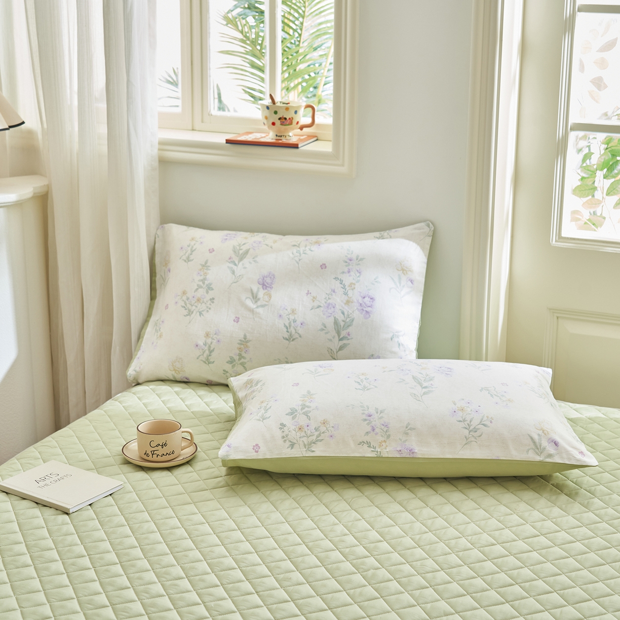 91家纺网 家纺一手货源 找家纺 绒城 2026新款 12868全棉印花棉花夏被四件套 全棉夏被四件套新疆棉花被 - 经典系列 紫苑花影