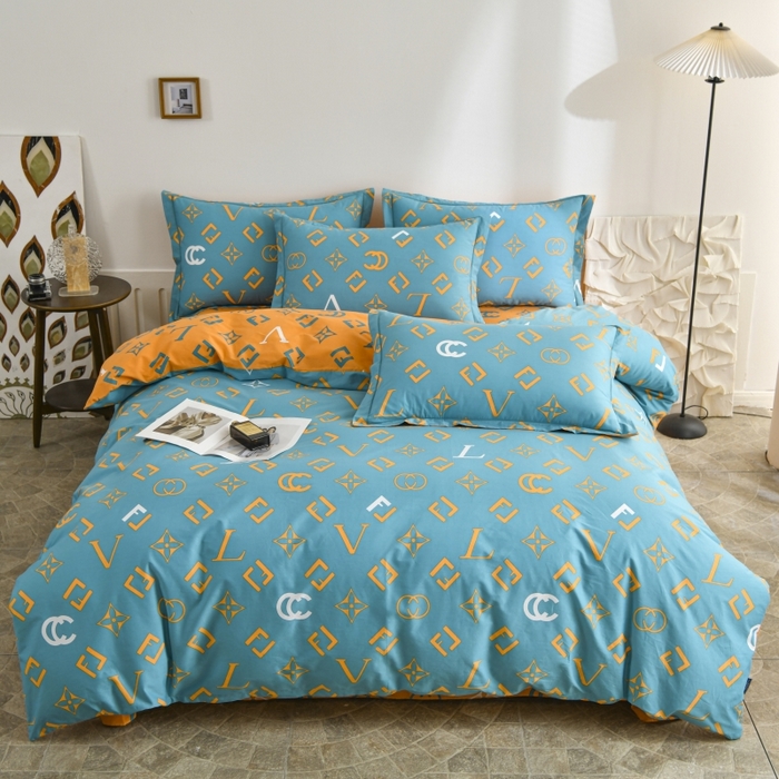 磨毛世家家纺 206新款铂金凯丽全棉四件套 大咖秀-兰