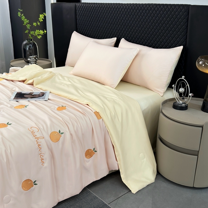 91家纺网 家纺一手货源 找家纺 （总）益多眠 2026新款水洗真丝刺绣夏被夏凉被空调被四件套