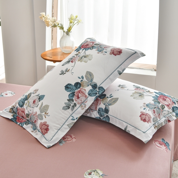 91家纺网 家纺一手货源 找家纺 磨毛世家家纺 206新款铂金凯丽全棉四件套 赫莲娜b粉