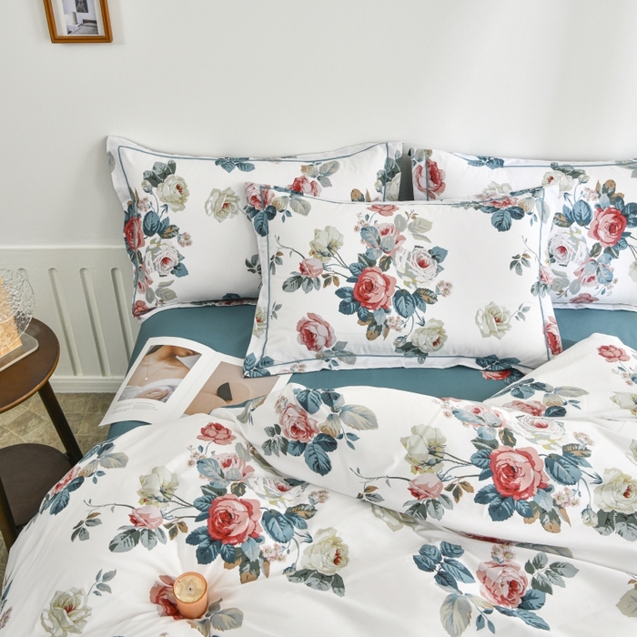 91家纺网 家纺一手货源 找家纺 磨毛世家家纺 206新款铂金凯丽全棉四件套 赫莲娜b蓝