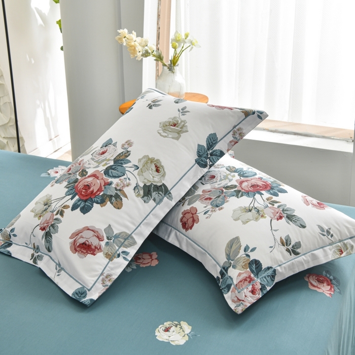 91家纺网 家纺一手货源 找家纺 磨毛世家家纺 206新款铂金凯丽全棉四件套 赫莲娜b蓝