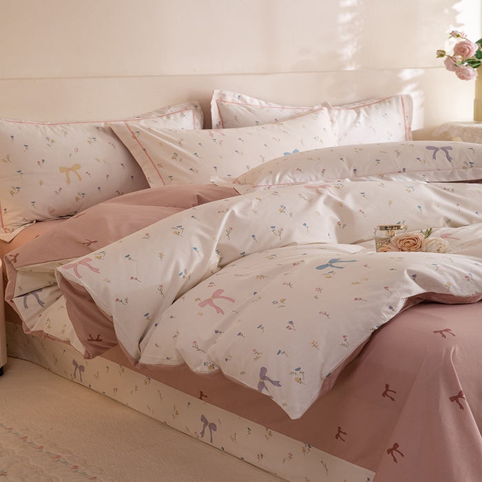 91家纺网 家纺一手货源 找家纺 磨毛世家家纺 206新款铂金凯丽全棉四件套 花季少女