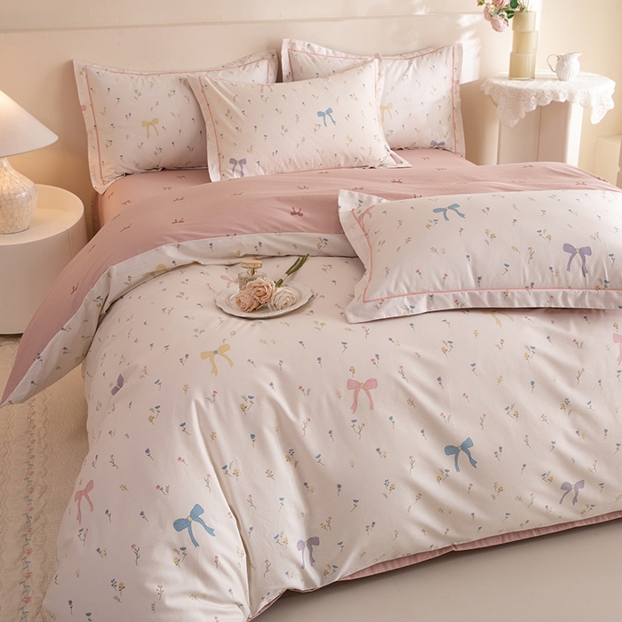 91家纺网 家纺一手货源 找家纺 磨毛世家家纺 206新款铂金凯丽全棉四件套 花季少女