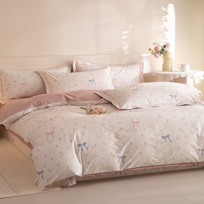 91家纺网 家纺一手货源 找家纺 磨毛世家家纺 206新款铂金凯丽全棉四件套 花季少女