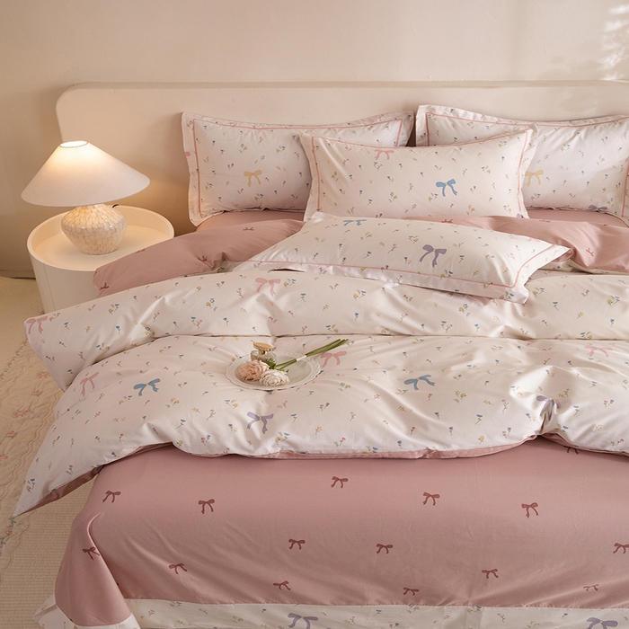 91家纺网 家纺一手货源 找家纺 磨毛世家家纺 206新款铂金凯丽全棉四件套 花季少女