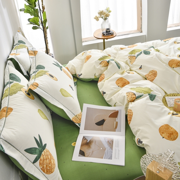 91家纺网 家纺一手货源 找家纺 磨毛世家家纺 206新款铂金凯丽全棉四件套 粒夏