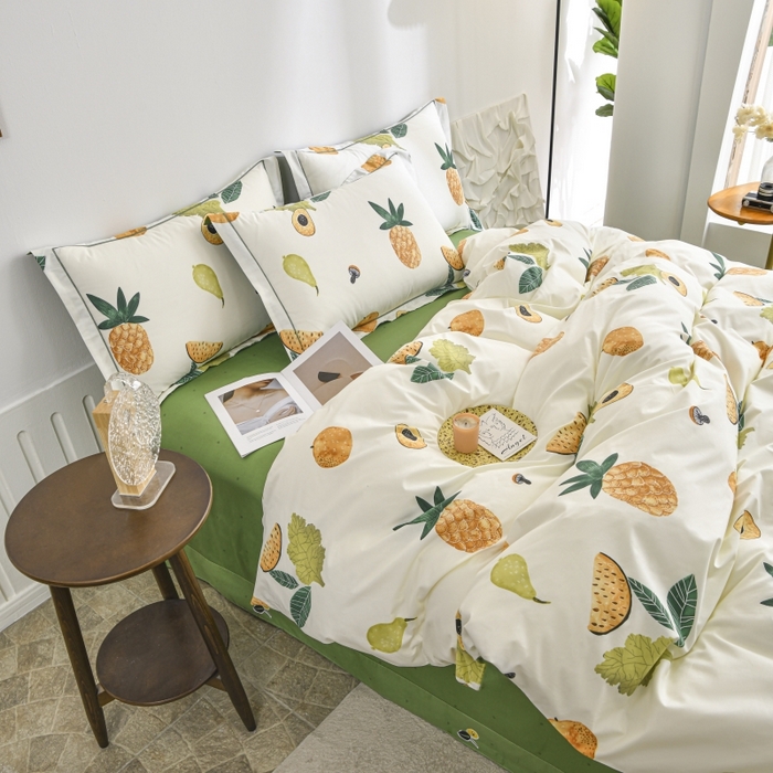 91家纺网 家纺一手货源 找家纺 磨毛世家家纺 206新款铂金凯丽全棉四件套 粒夏