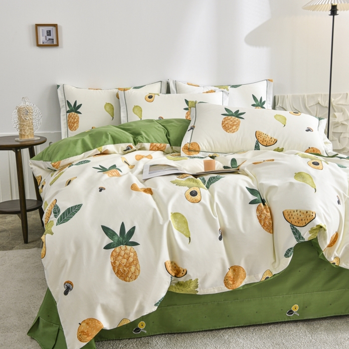 91家纺网 家纺一手货源 找家纺 磨毛世家家纺 206新款铂金凯丽全棉四件套 粒夏